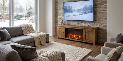 Cozy Living Rooms with Fireplace TV Units