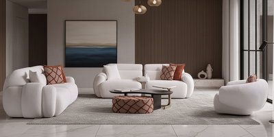 Loft Koltuk Takımı Beyaz| İnegöl Mobilya