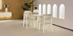 Vena Yemek Odası Takımı, modern oval masa ve 4 sandalyeden oluşan zarif bir set. Minimalist estetiği ve doğal tonlarıyla evinize şıklık katarken, uygun fiyatlı inegöl mobilya seçenekleriyle bütçenizi de koruyor.
