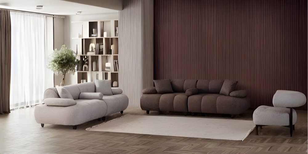 Elegant Nevada Sofa Set enhances modern living rooms. Experience comfort and style with Affordable inegol furniture quality.