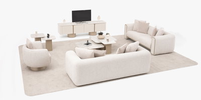 Krem rengi Venedik Koltuk Takımı Luxury, modern salon dekorasyonu için ideal. inegöl mobilya kampanyaları ile şık ve konforlu bir yaşam alanı.