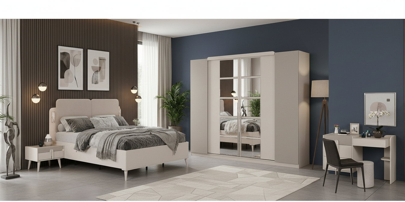 Loft Sürgülü Yatak Odası Takımı| İnegöl Mobilya