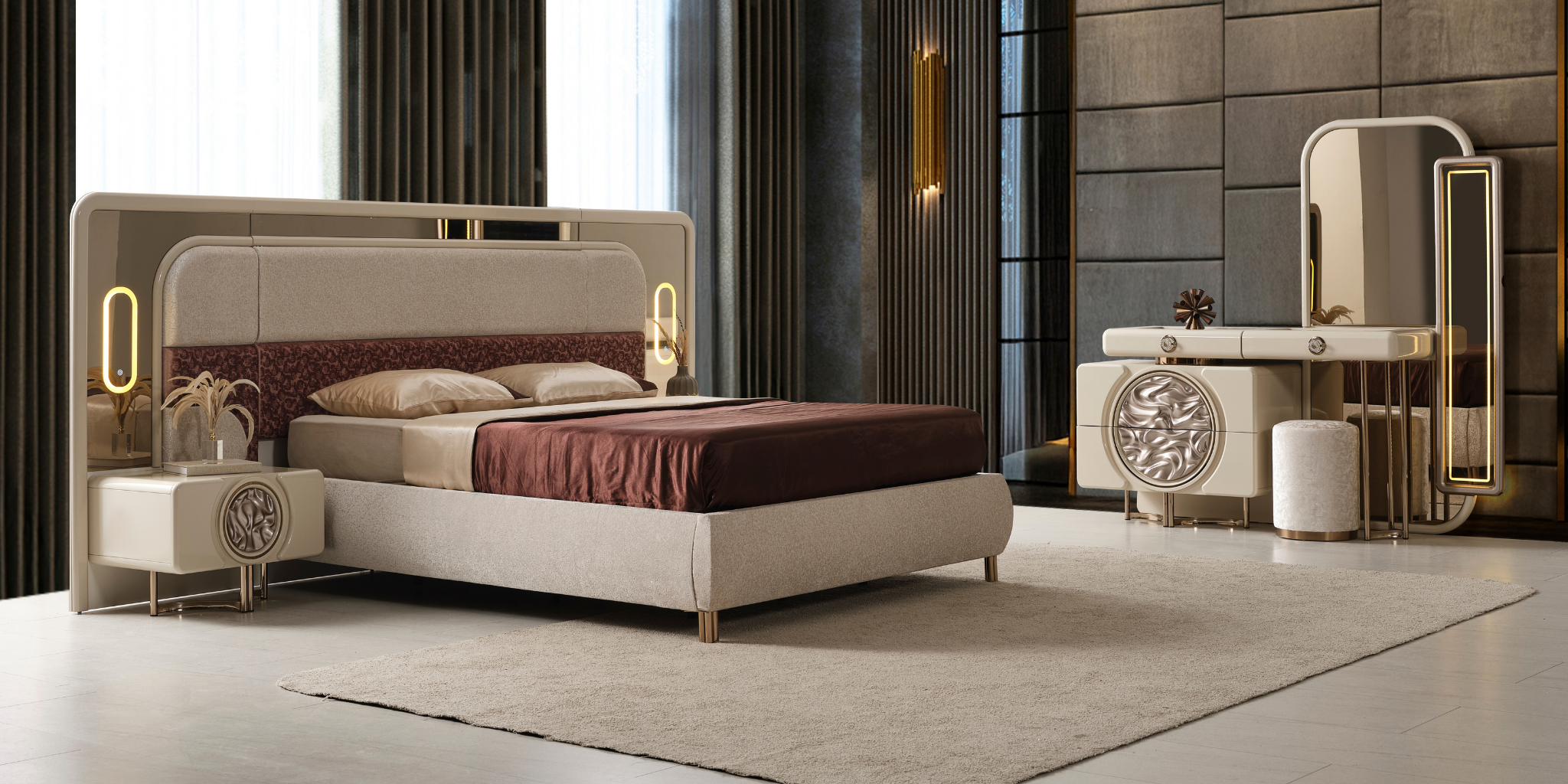 Asos Luxury Yatak Odası Takımı - İnegöl Mobilya