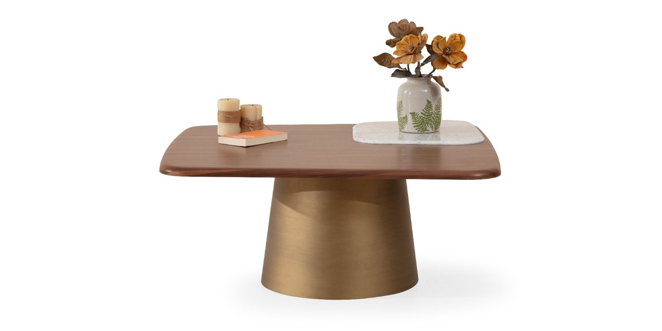 Bueno Coffee Table White Brass187360 | İnegöl Mobilya