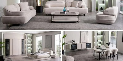 Geniş ve şık Pragma Düğün Paketi, modern tasarımlı salon, yatak ve yemek odası mobilyalarını bir arada sunar. Uygun Fiyatlı inegöl mobilya çözümüyle evinizi baştan yaratın.