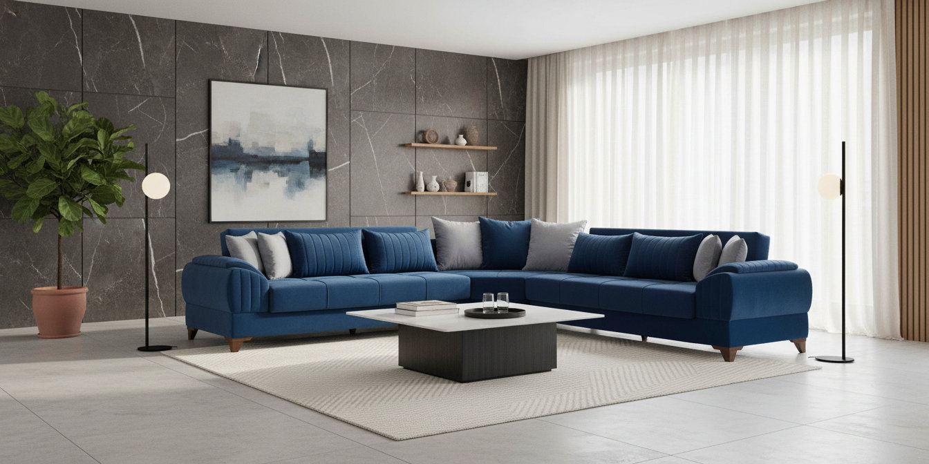 İpek Corner Sofa Set İnegöl Furniture