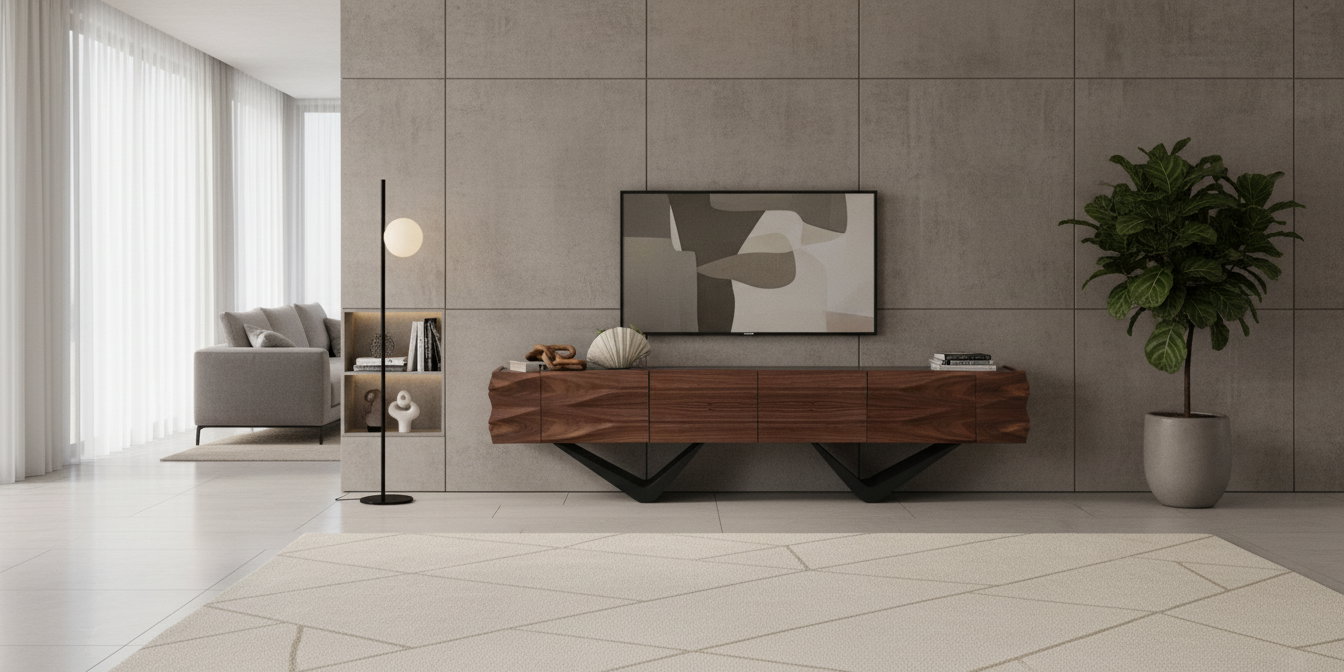 Meva TV Unit Walnut İnegöl Furniture