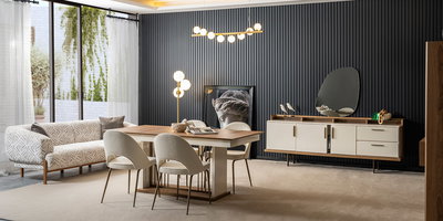 Şık ve modern Zen Yemek Odası Takımı, Bursa mobilya kalitesiyle, çağdaş salon mobilyaları ve dekorasyonuyla bir arada sunuluyor.