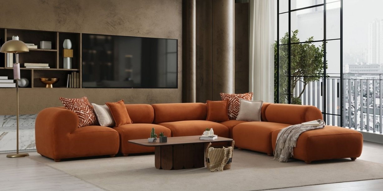 Relax Köşe Takımı Kiremit Teşhirden227980 | İnegöl Mobilya