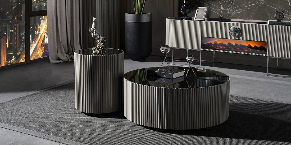 Gucci Duman Gri Yemek Odası Takımı-1812-5