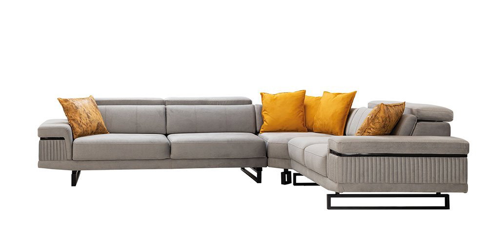 Diva Köşe Koltuk Takımı Gri-2755-3