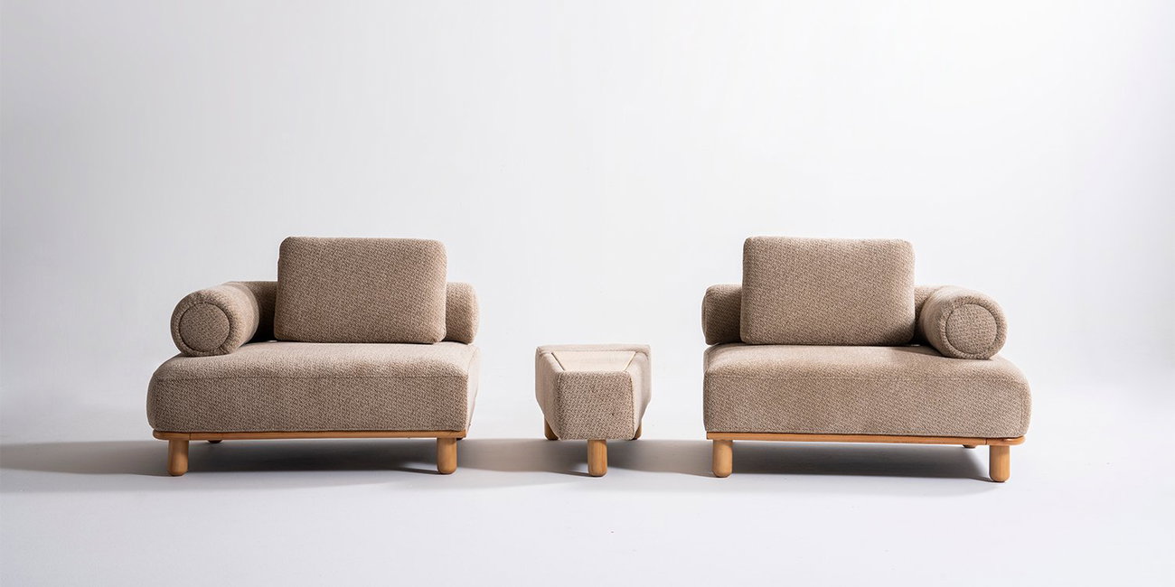 Bambu Koltuk Takımı Krem-1243-4