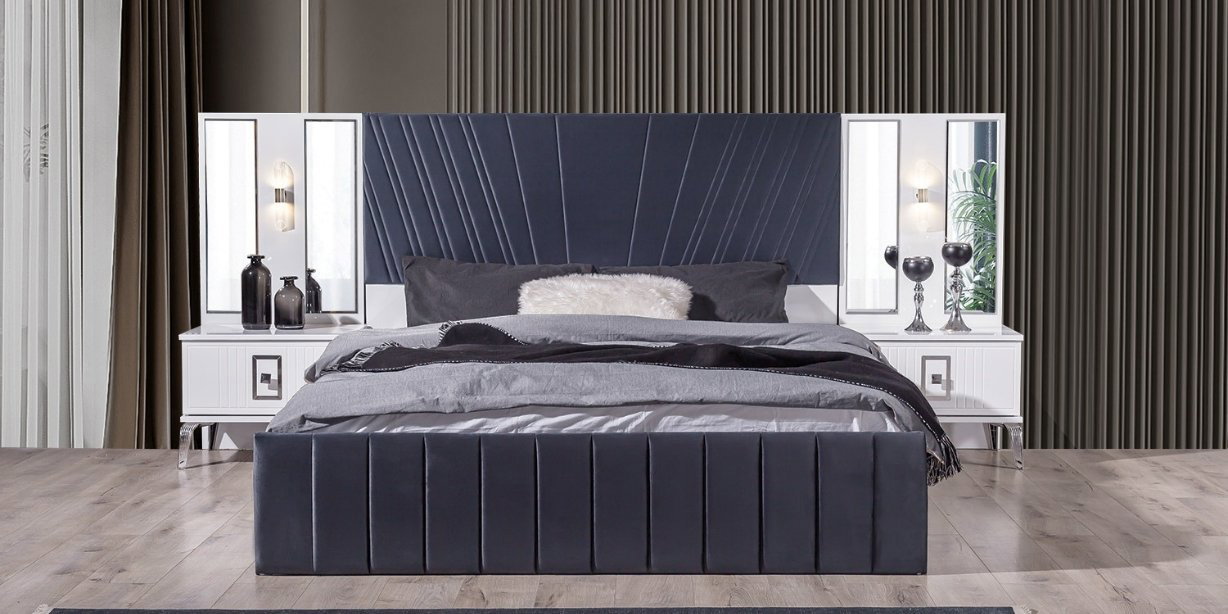 Rio Gri Yatak Odası Takımı Mdf-1622-3