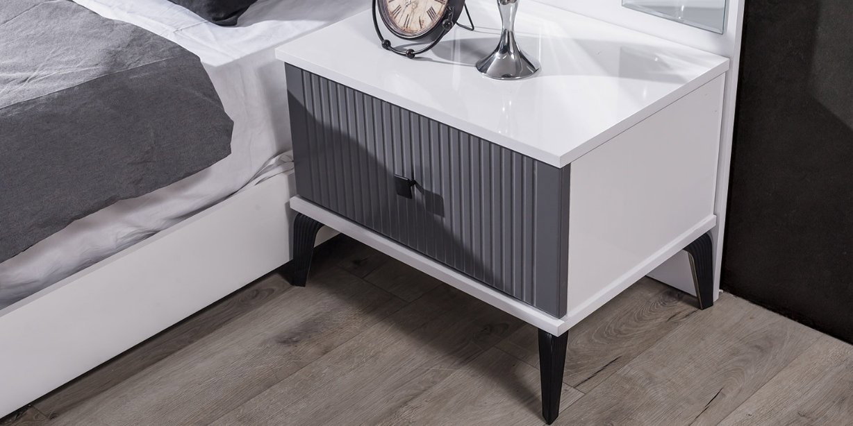 Stil Antrasit Yatak Odası Takımı Mdf-1624-5
