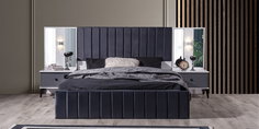Stil Antrasit Yatak Odası Takımı Mdf-1624-11