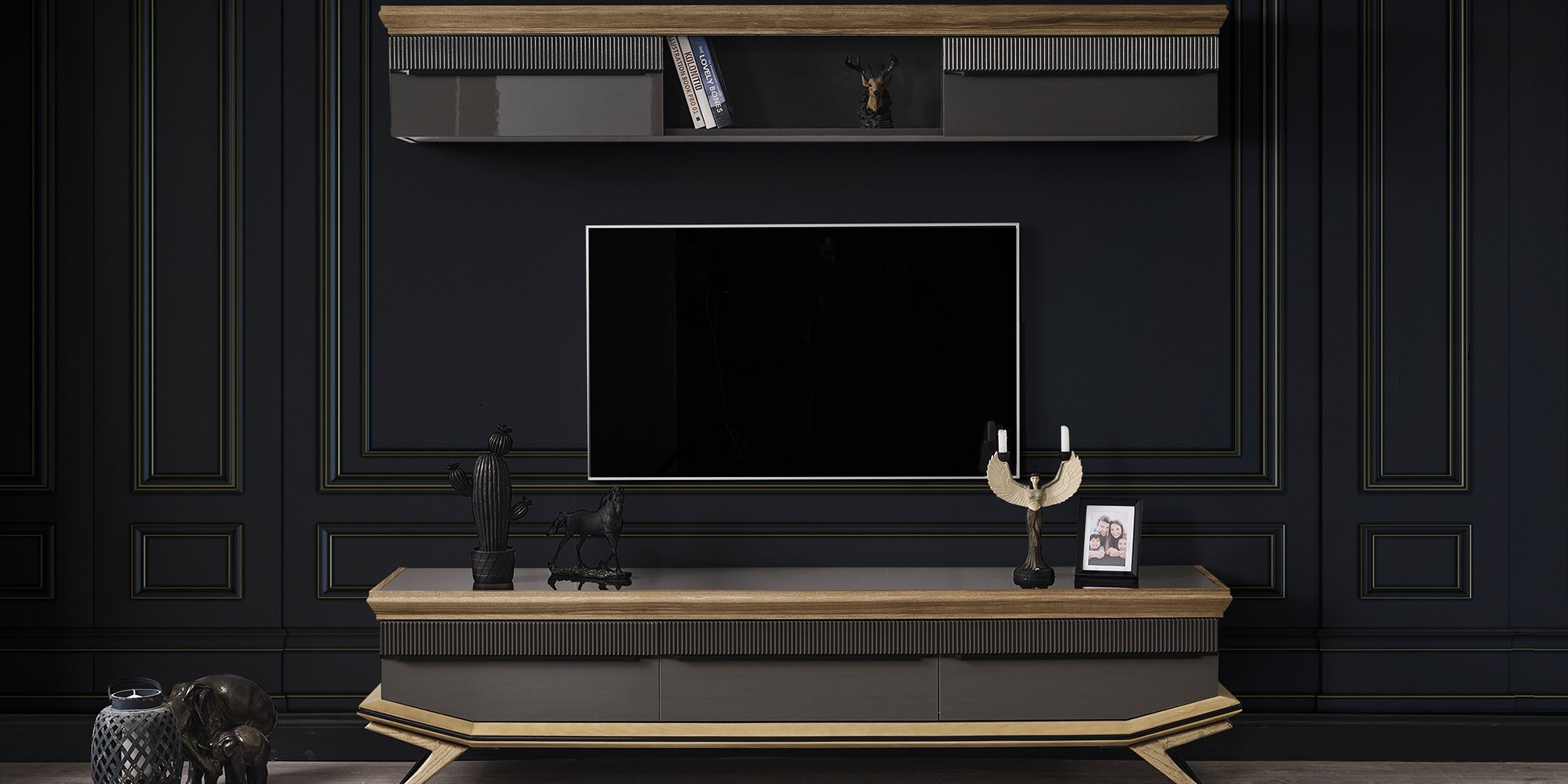 Grand Wooden TV Unit
