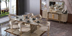 Lounge Yemek Odası Takımı Nehir Kumu220240 | İnegöl Mobilya