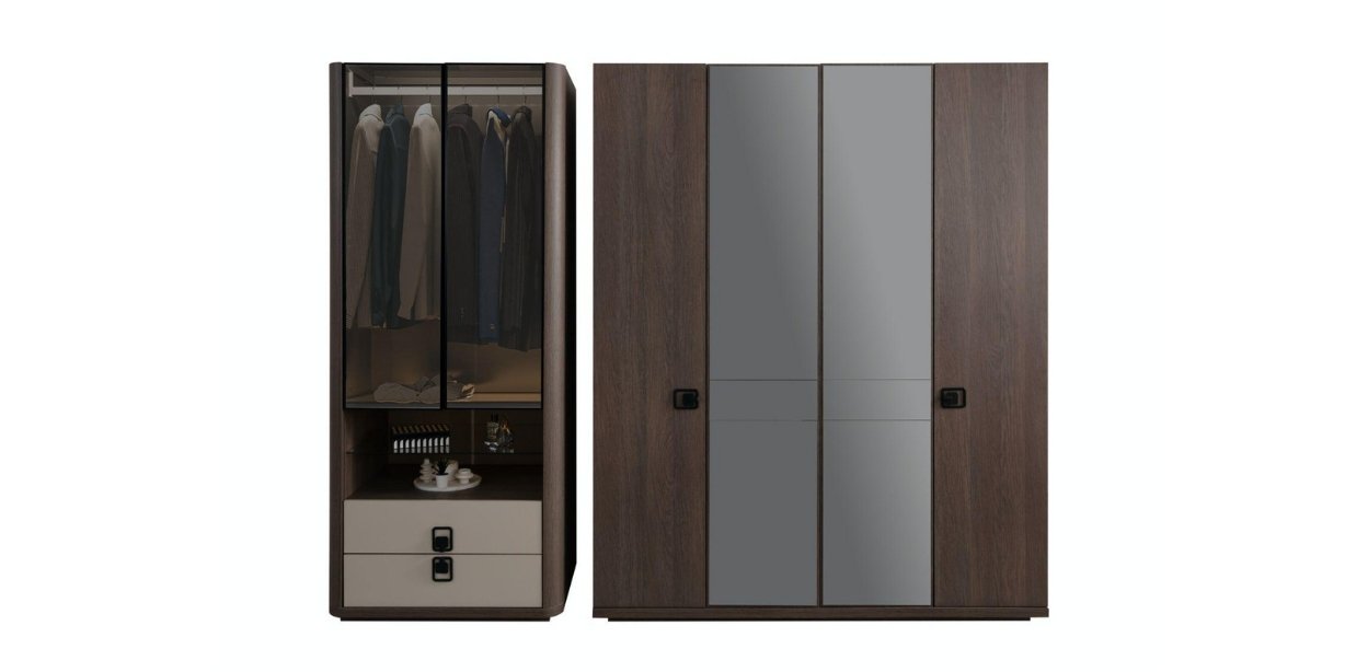 Prada Bedroom Set Dark Walnut220267 | İnegöl Mobilya