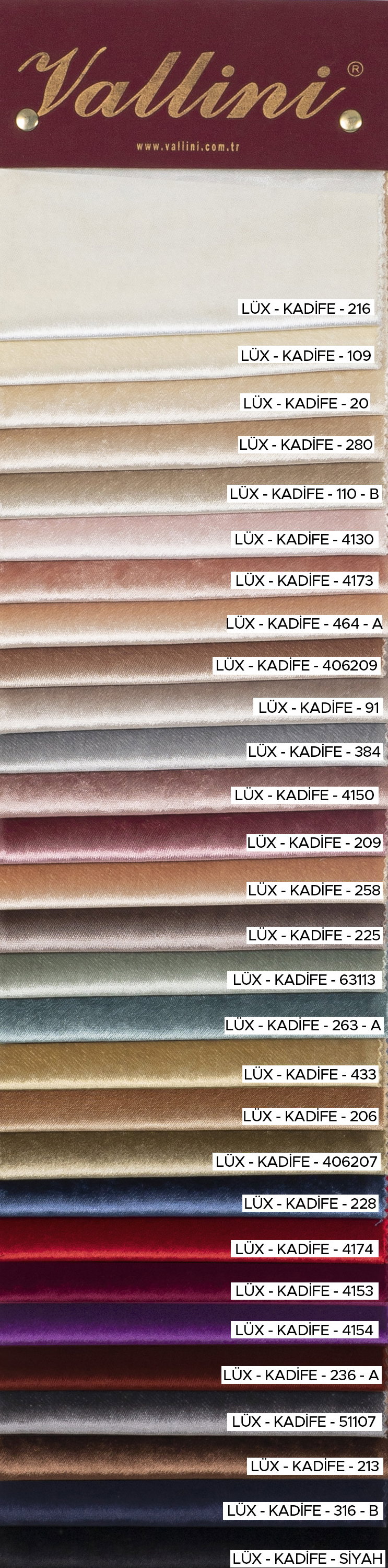 Vallini Tekstil - Lüx Kadife