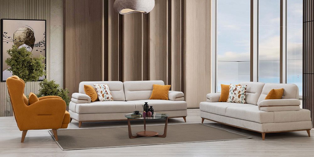 Milano Koltuk Takımı Krem-2881-5