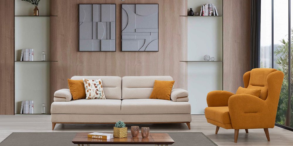 Milano Koltuk Takımı Krem-2881-4