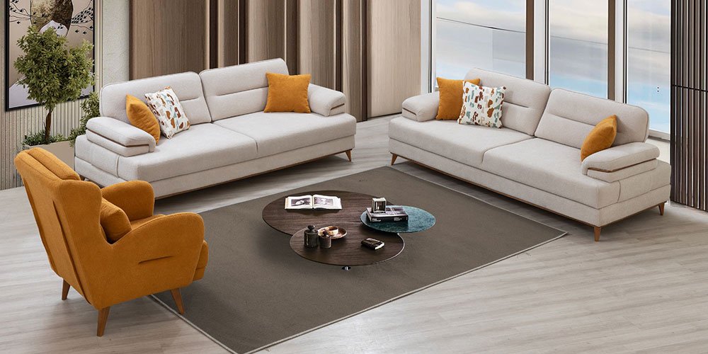 Milano Koltuk Takımı Krem-2881-8