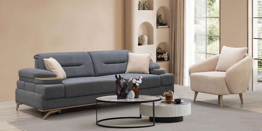 Paris Koltuk Takımı Krem-2885-9