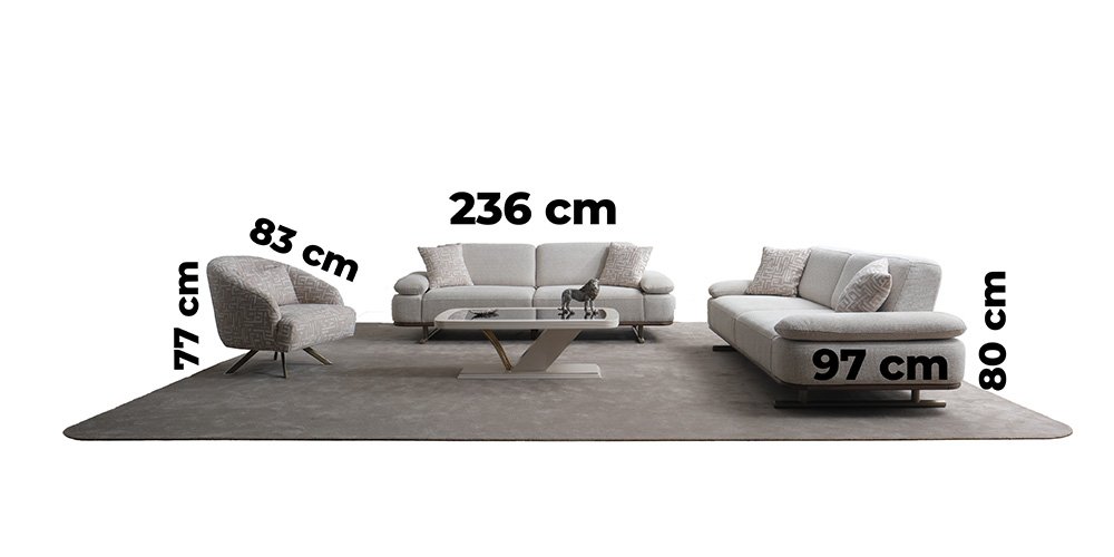 Aura Koltuk Takımı Krem-2665-8