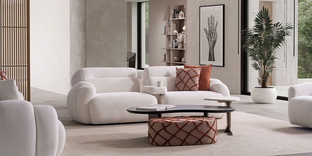 Loft Koltuk Takımı Beyaz| İnegöl Mobilya