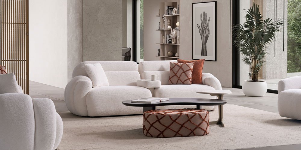 Loft Koltuk Takımı Beyaz| İnegöl Mobilya