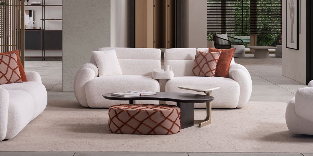 Loft Koltuk Takımı Beyaz| İnegöl Mobilya