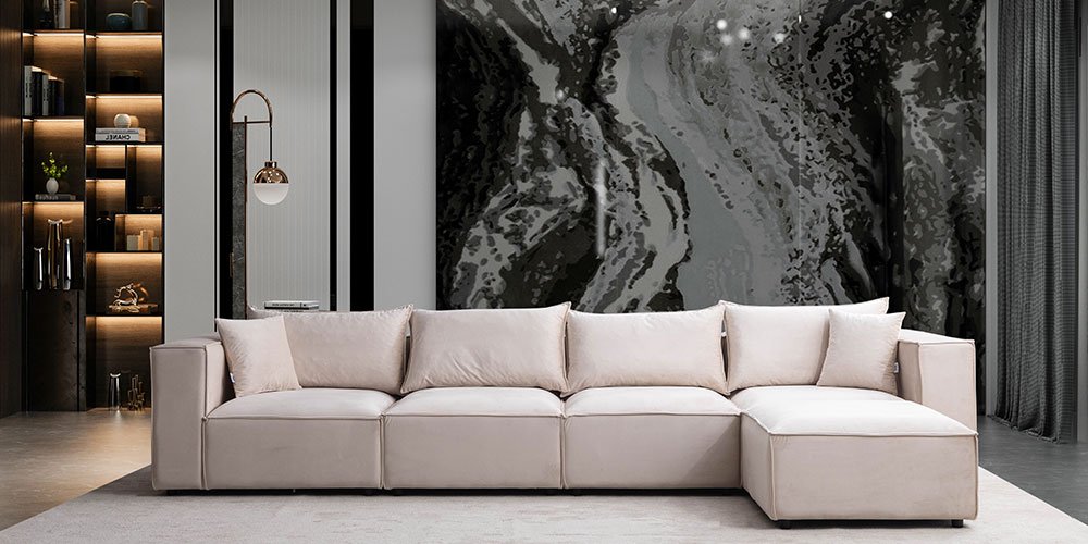 Elegance Köşe Koltuk Takımı Krem-2731-8