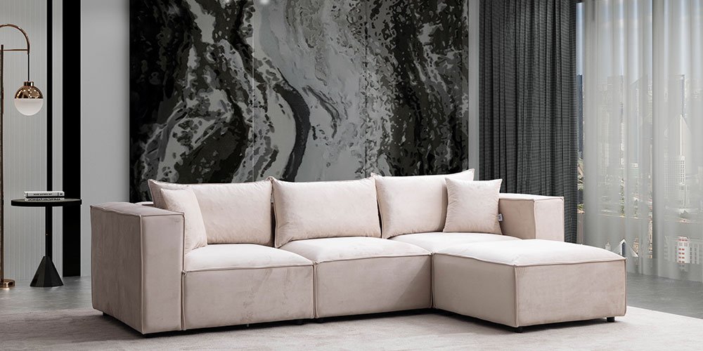 Elegance Köşe Koltuk Takımı Krem-2731-6