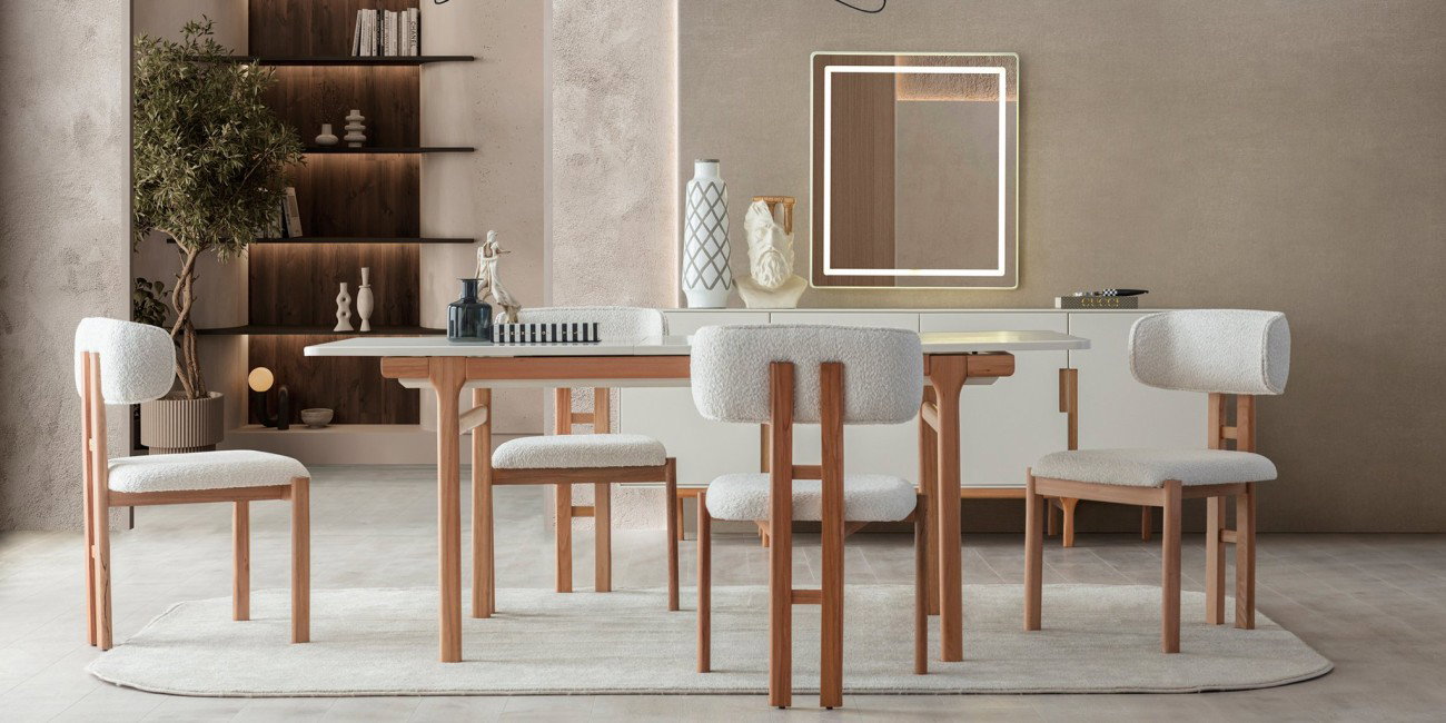 Aura Yemek Odası Takımı Natural-2370-3
