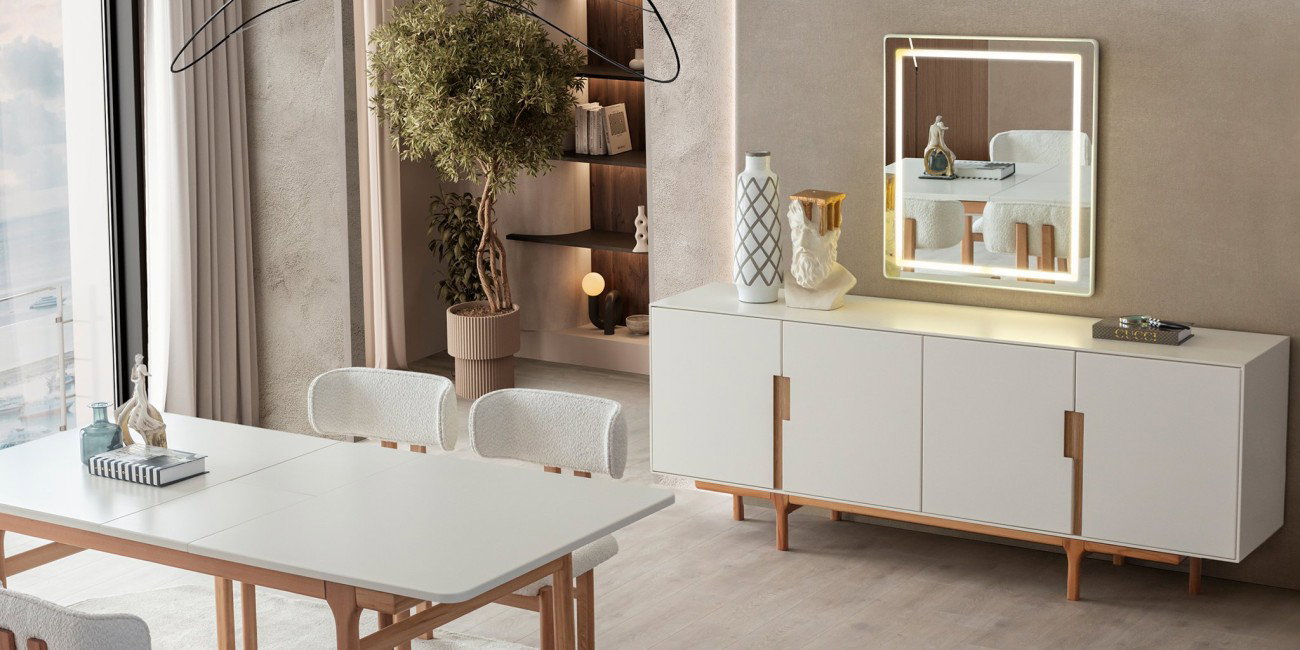 Aura Yemek Odası Takımı Natural-2370-4