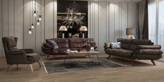 Nubuk kahverengi Lexus Koltuk Takımı, modern salon tasarımıyla evinizin konforunu artırır. Kaliteli İnegöl mobilya estetiği.