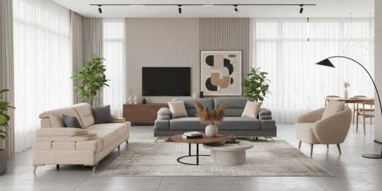 Paris Koltuk Takımı Krem İnegöl Mobilya