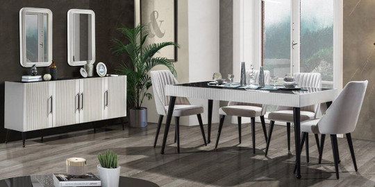 Asil  Yemek Odası Takımı Beyaz-955-1