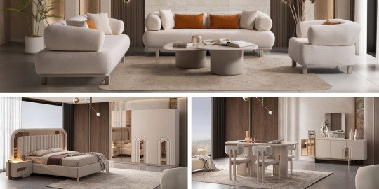 Modern Lotta Düğün Paketi ile evinizi şıklıkla buluşturun. Salon, yatak ve yemek odası takımları için İnegöl mobilya kalitesi.