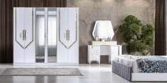Güneş Yatak Odası Takımı Beyaz-701-1