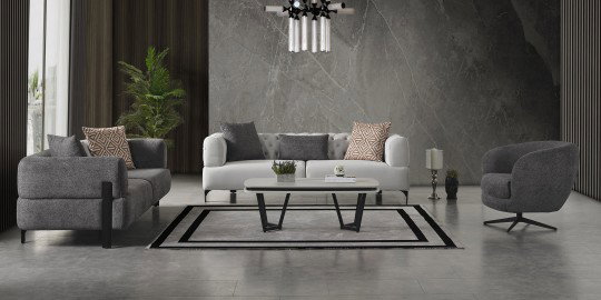 Cratos Koltuk Takımı Gri - Mobilyam İnegölden
