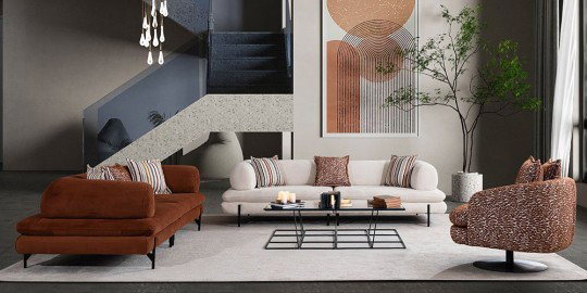 Prada Koltuk Takımı Turuncu