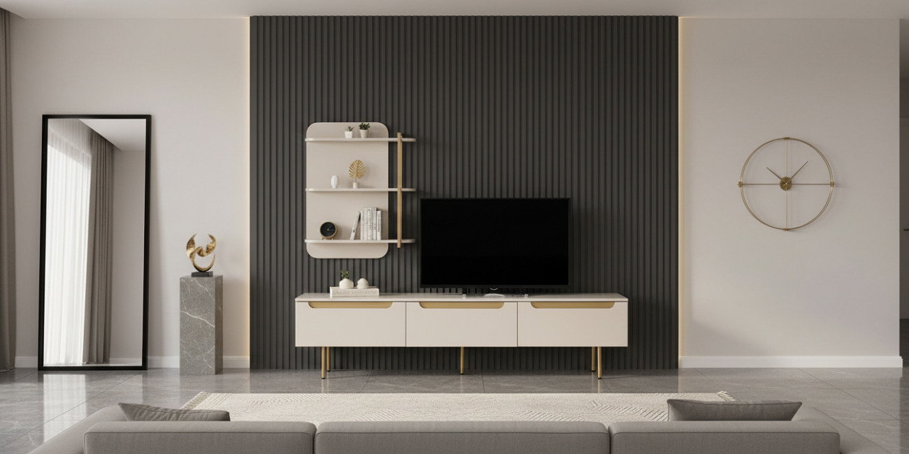 Zara Tv Ünitesi Gold İnegöl Mobilya
