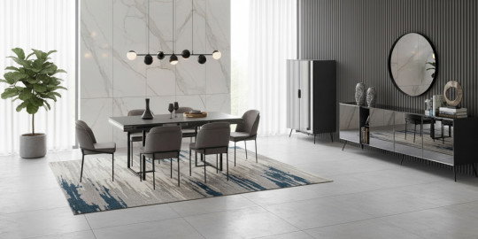 Bronze Yemek Odası Takımı Antrasit İnegöl Mobilya