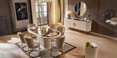 Gucci Ekru Gold Yemek Odası Takımı İnegöl Mobilya