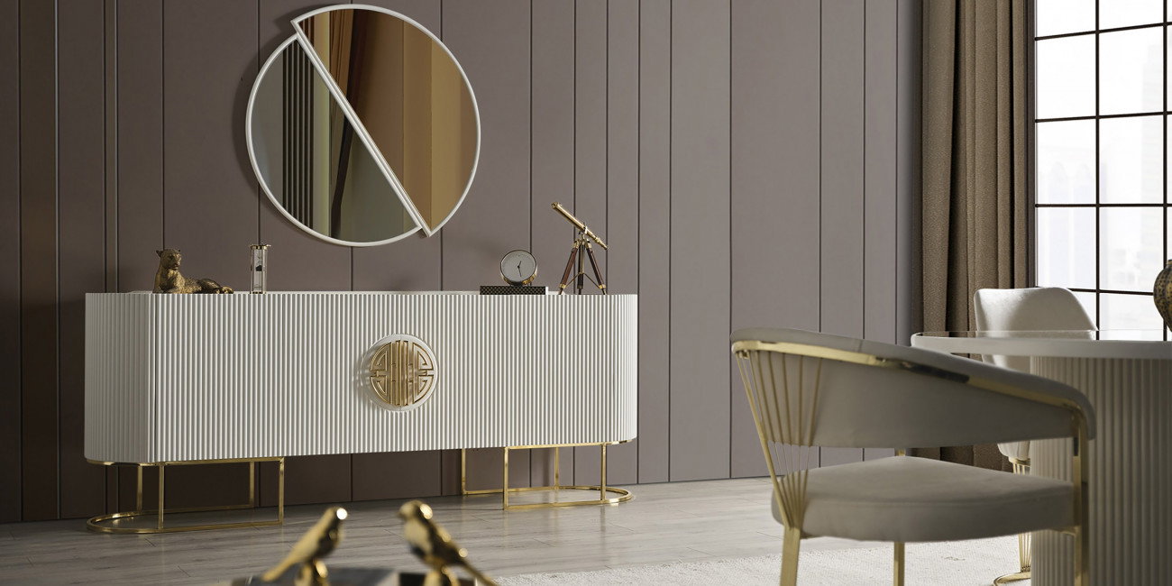 Gucci Yemek Odası Takımı Ekru-865-1