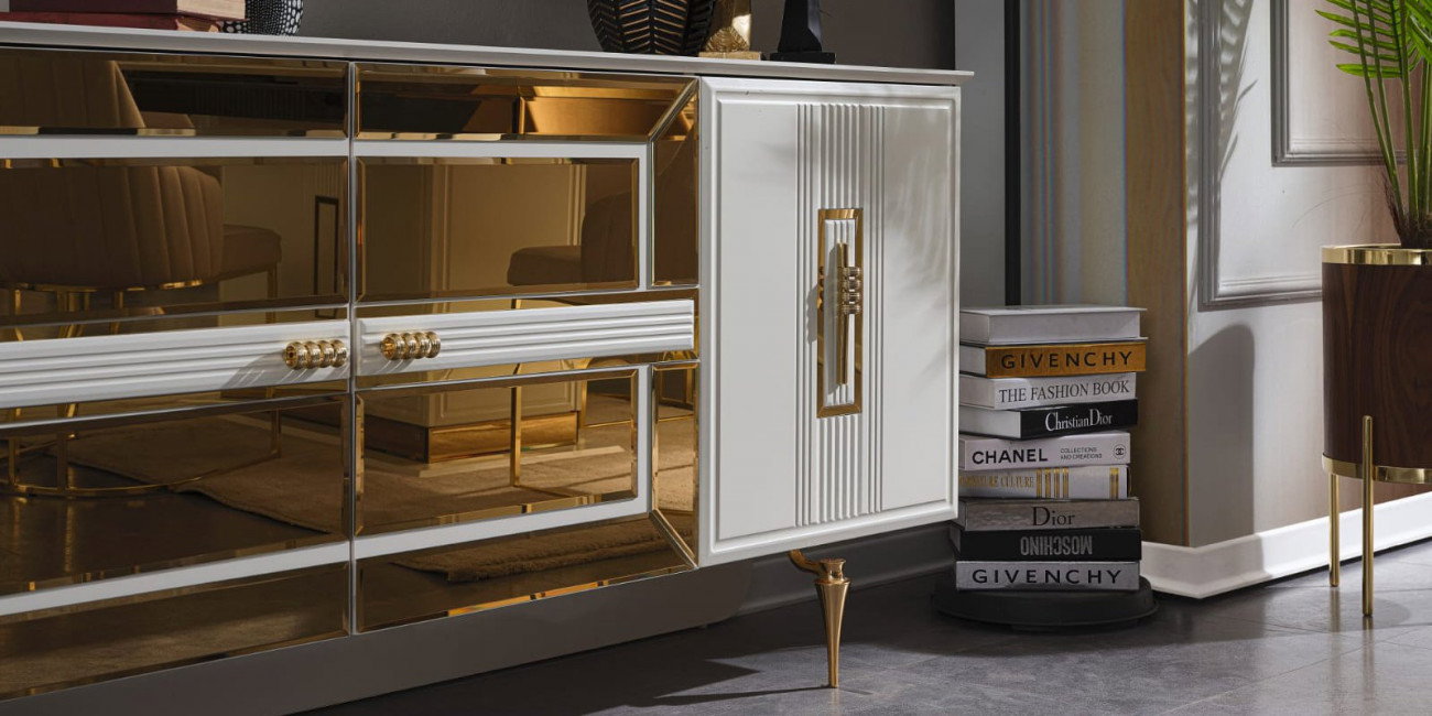 Majeste Yemek Odası Takımı Gold Aytaşı-826-6
