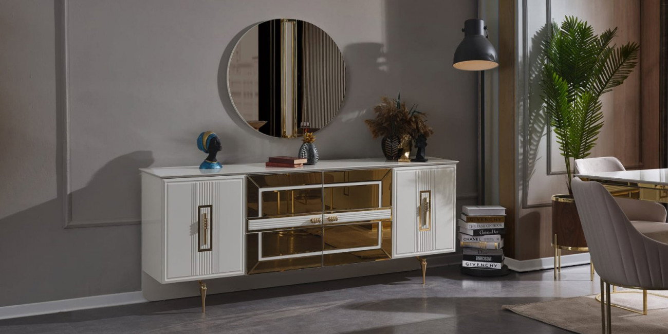 Majeste Yemek Odası Takımı Gold Aytaşı-826-5