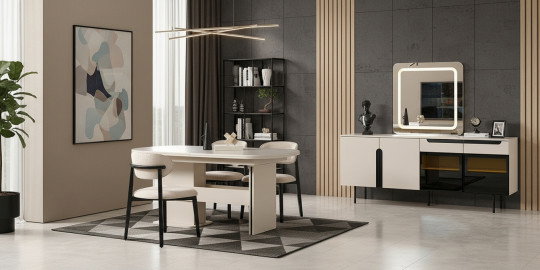 Zara Yemek Odası Takımı Siyah İnegöl Mobilya