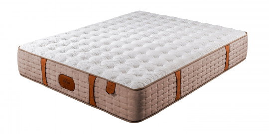 Beyaz ve bej renkli, quilted tasarımlı Nirvana 3000 Pocket Ortopedik Yatak. Bu İnegöl mobilyası üstün konfor sunar.